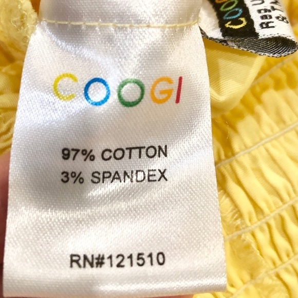 Coogi, Vintage Y2K, Womens Snap Up, Fitted Shirt, Elastic Waist Yellow Size S - Picture 13 of 16